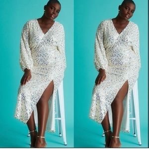 NWT Eloquii Sequin Duochrome Dolman Sleeve Plus Size 22 Dress